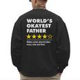 Worlds Okayest Father Dad Joke Review For Fathers Day Men's Sweatshirt Back Print