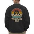 Wrestling Dad Vintage Wrestling Retro Wrestling Lover Men's Sweatshirt Back Print
