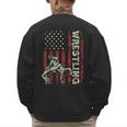 Wrestling US Flag Dad Wrestler Patriotic 4th Of July Men's Sweatshirt Back Print Wrestling US Flag Dad Wrestler Patriotic 4th Of July Men's Sweatshirt Back Print