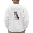 Anatomy Of A Siberian Husky Cute Dog Husky Mom Dad Men's Sweatshirt Back Print