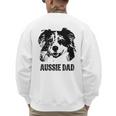 Aussie Dad Australian Shepherd Dog Dad For Men Men's Sweatshirt Back Print