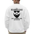 Bearded Dad Beard Humor Superhero Men's Sweatshirt Back Print