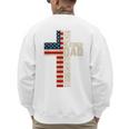 Blessed Dad Christian From Daughter Son Jesus Patriotic Men's Sweatshirt Back Print