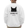 Cat Judging You Silently Cat Mom Dad Premium Tri-Blend Men's Sweatshirt Back Print