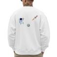 Dad Of The Birthday Boy Space Astronaut Birthday Family Men's Sweatshirt Back Print