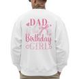 Dad Of The Birthday Girl Bow Cute Pink Matching Family Party Men's Sweatshirt Back Print