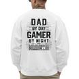 Dad By Day Gamer By Night Father's Day Gaming Men's Sweatshirt Back Print