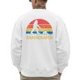 Dad Lawn Mowing Grassquatch Bigfoot Mower Garden Men's Sweatshirt Back Print