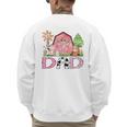 Dad Pink Farm Animal Birthday Kids Matching Family Men's Sweatshirt Back Print