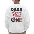 Dada Of The Fast One Car Racing Dad 1St Birthday Boy Men's Sweatshirt Back Print