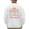 Daddy Of The Birthday For Girl 1st Birthday Princess Girl Men's Sweatshirt Back Print