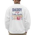 Daddy Dad First Birthday Little Rookie Baseball The Big One Men's Sweatshirt Back Print
