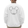 Disney Mickey And Friends Dad Mickey Art Line Pocket Logo Men's Sweatshirt Back Print Disney Mickey And Friends Dad Mickey Art Line Pocket Logo Men's Sweatshirt Back Print