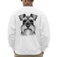 Dog Fingerprint Miniature Schnauzer Dad Mom Men's Sweatshirt Back Print Dog Fingerprint Miniature Schnauzer Dad Mom Men's Sweatshirt Back Print
