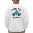Father Son Daughter Daddy's Best Backup Father's Day Toddler Men's Sweatshirt Back Print