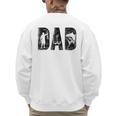 Fishing Dad Birthday Classic Bold Font Fish Daddy Men's Sweatshirt Back Print