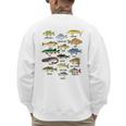 Fishing-Shirt Types Of Freshwater Bass Fish Dad Jokes Men's Sweatshirt Back Print