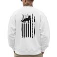 German Shepherd Dad Vintage Flag Patriotic Dog Men's Sweatshirt Back Print