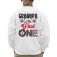 Grandpa Of The Fast One Car Racing Dad 1St Birthday Boy Men's Sweatshirt Back Print