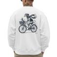 Italian Greyhound Whippet Bicycle Cycling Dog Mom Iggy Dad Men's Sweatshirt Back Print