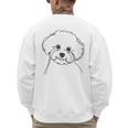 Line Art Dad Mom Dog Bichon Frise Men's Sweatshirt Back Print