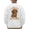 I Love My Cavapoo For Mom Dad Kids Men's Sweatshirt Back Print