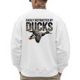 Mallard Duck Hunting Camo Easily Distracted Duck Dad Men's Sweatshirt Back Print