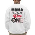 Mama Of The Fast One Car Racing Dad 1St Birthday Boy Men's Sweatshirt Back Print