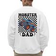 Monster Truck Dad Family Matching Monster Trucks Birthday Men's Sweatshirt Back Print