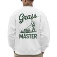 Push Lawn Mower Legend Grass Master Dad Mowing Men's Sweatshirt Back Print