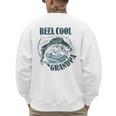 Reel Cool Grandpa Fishing Dad Father's Day Fisherman Men's Sweatshirt Back Print