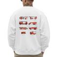 Toddler Boy Types Of FireTruck Firefighter Baby Dad Fireman Men's Sweatshirt Back Print