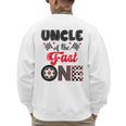 Uncle Of The Fast One Car Racing Dad 1St Birthday Boy Men's Sweatshirt Back Print