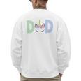 Unicorn Dad First Birthday Girl Family Matching Mama Party Men's Sweatshirt Back Print