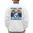 Vintage Pitbull Dad Like A Regular Dad But Cooler Men's Sweatshirt Back Print