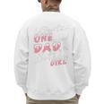 Winter Onederland 1st Birthday Theme Dad Of Birthday Girl Men's Sweatshirt Back Print
