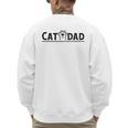Worlds Best Cat Dad Ever Vintage Cat Dad Father Day Men Men's Sweatshirt Back Print