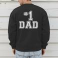 1 Dad Number One Father's Day Vintage Style Men's Sweatshirt Back Print