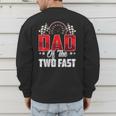 2 Year Old Racing Car Two Fast Birthday 2nd Family Dad Men's Sweatshirt Back Print