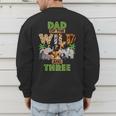 3rd Birthday Zoo Safari Jungle Dad Of The Wild And Three Men's Sweatshirt Back Print