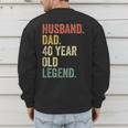 40th Birthday For Men Vintage Dad 1980 Men's Sweatshirt Back Print