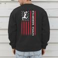 4th Of July US Flag Cheer Dad Shirt For Father's Cheer Men's Sweatshirt Back Print