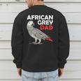 African Grey Parrot Dad Congo Bird Father Men's Sweatshirt Back Print