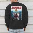 American Bulldog Jowls Burger Bully Dog Mom Dog Dad Men's Sweatshirt Back Print