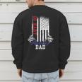 American Flag Go Kart Racing Race Dad Flag Men's Sweatshirt Back Print