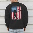 American Flag Vintage Baseball Flag Dad Mom Tee T-Shirt Men's Sweatshirt Back Print