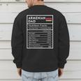 Armenian Dad Nutrition Facts National Pride For Dad Men's Sweatshirt Back Print