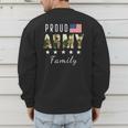 Army Graduation Proud Military Family Mom Dad Brother Sister Men's Sweatshirt Back Print