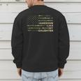 Awesome Like My Daughter Men Fathers Day American Flag Dad Men's Sweatshirt Back Print