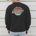 Awesome Like My Daughters Vintage Dad Quote Father Day Men's Sweatshirt Back Print